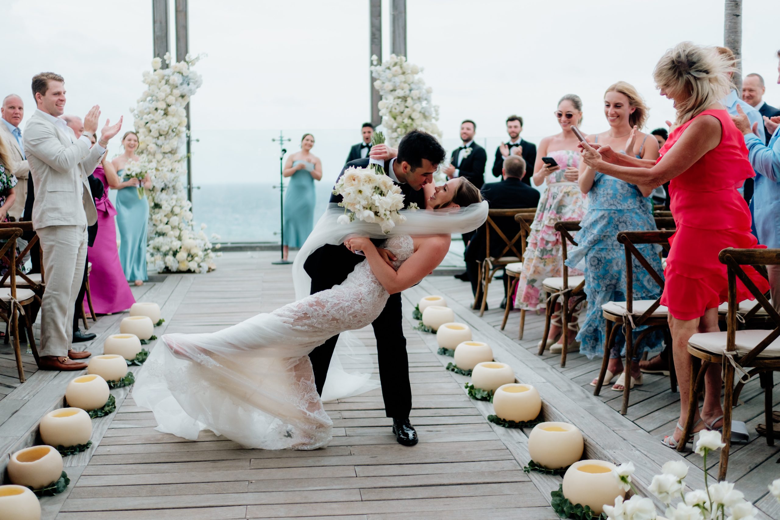 Couple celebrating their destination wedding at Secrets Moxché Playa del Carmen all-inclusive resort