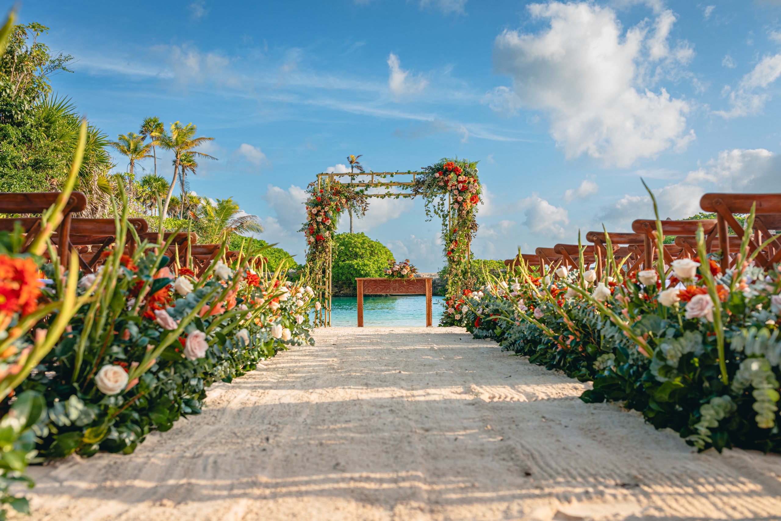 Hotel Xcaret Wedding beach location